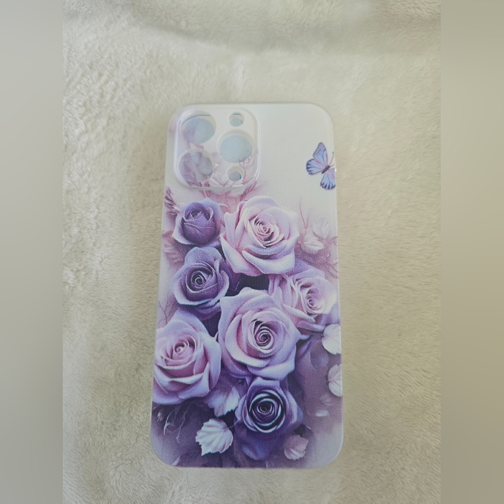 Lavender Rose iPhone 14 Pro Max Case | Floral Aesthetic Protective Cover